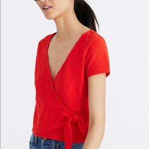 Madewell Wrapped Tie V-Neck Shirt
